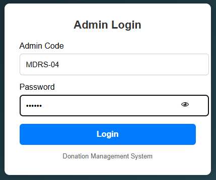 Admin Login UI